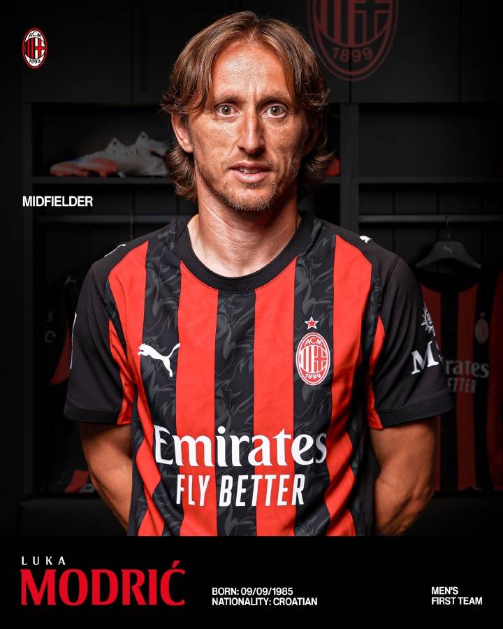 官方公告！ 39歲的莫德里克（Modric）穿著14號球衣加入AC Milan 成為自由球員